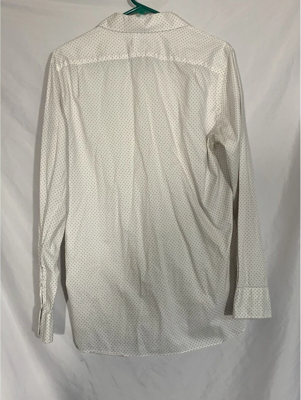 Men's J. Crew Ludlow 120's 2-Ply White With Polka Dots Shirt-Medium